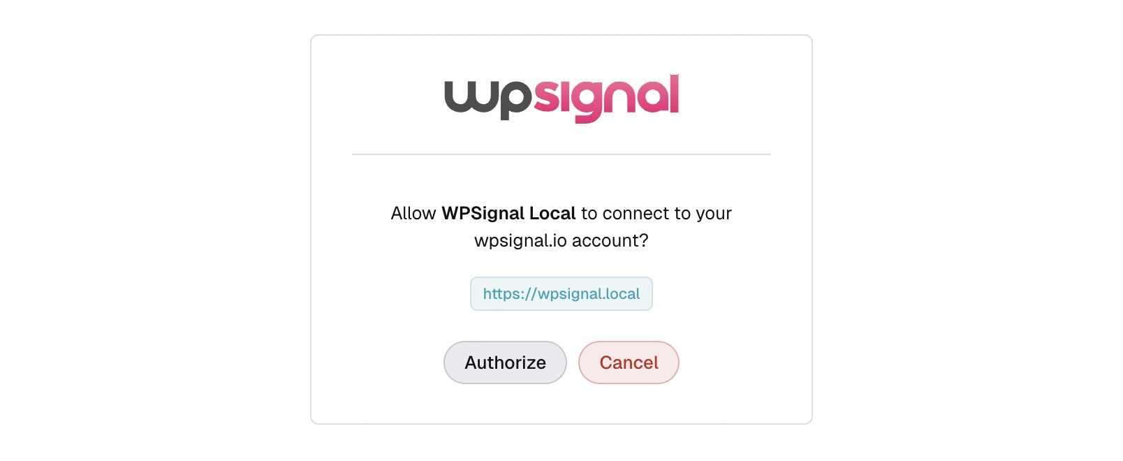 WPSignal Authorize